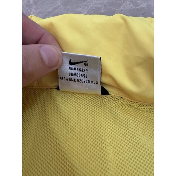 Vintage Nike Climafit Tech Jacket Men's XL Yellow Packable Hooded 90s - Picture 8 of 13